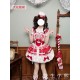 Twin Bears Take A Bite Of Cake White&Red JSK and Salopette(2nd Pre-Order/Full Payment Without Shipping)